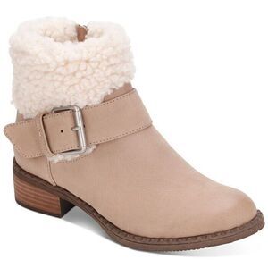 Gentle Souls Womens Best Slit Moto Cozy Boots Mushroom Beige 11M New